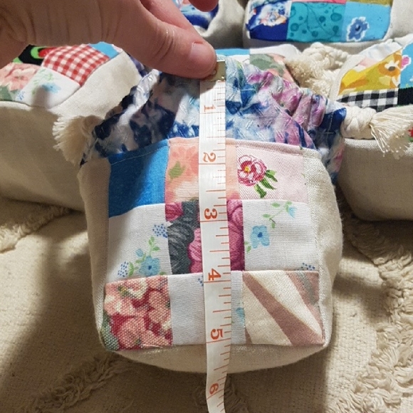Colorful Patchwork Drawstring Bags - Picture 6 of 11